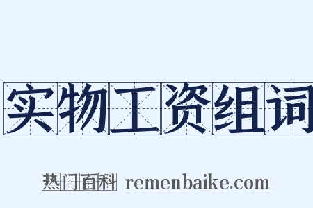 实物工资组词是什么意思的图片